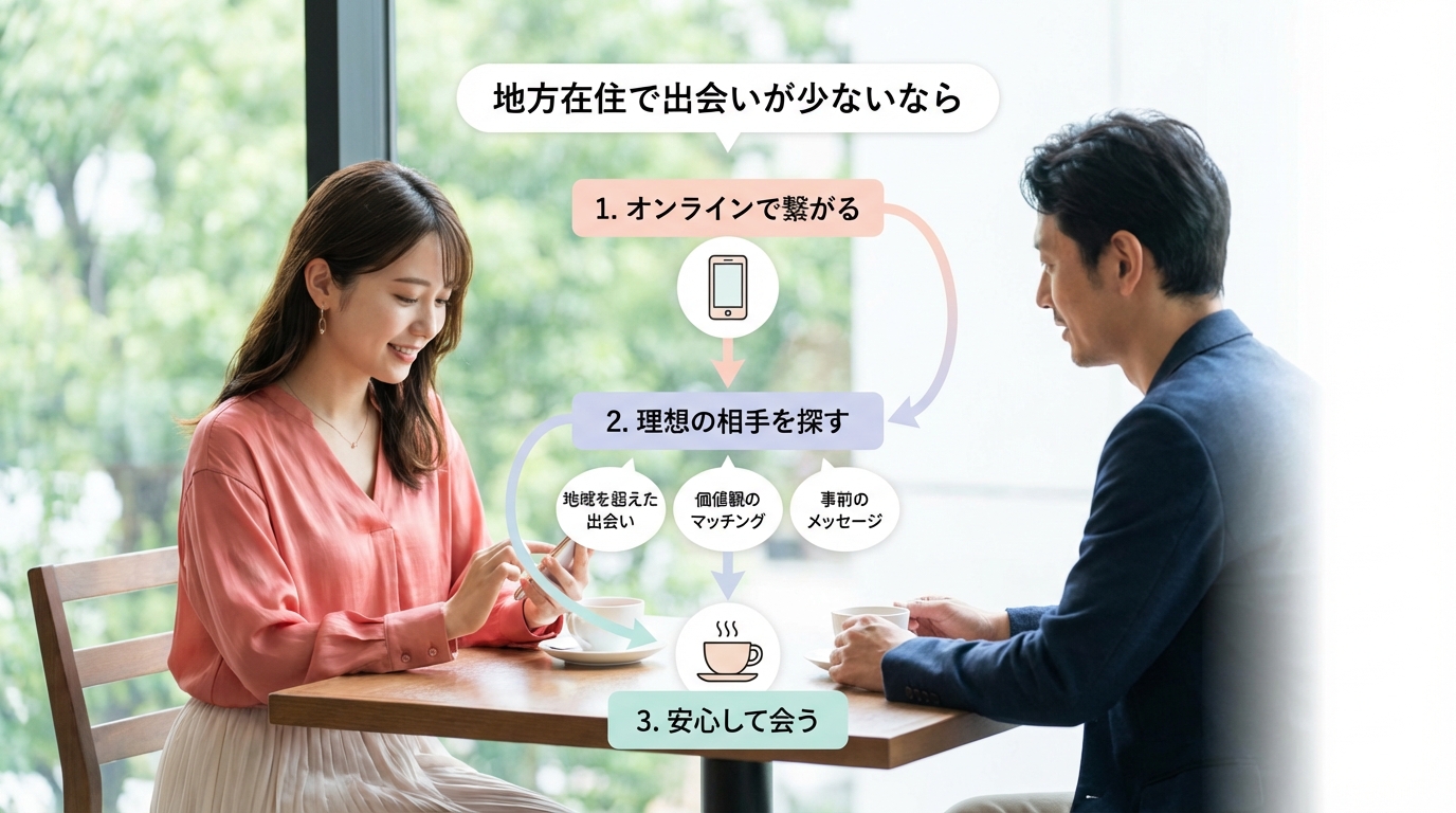 地方在住で出会いが少ないなら