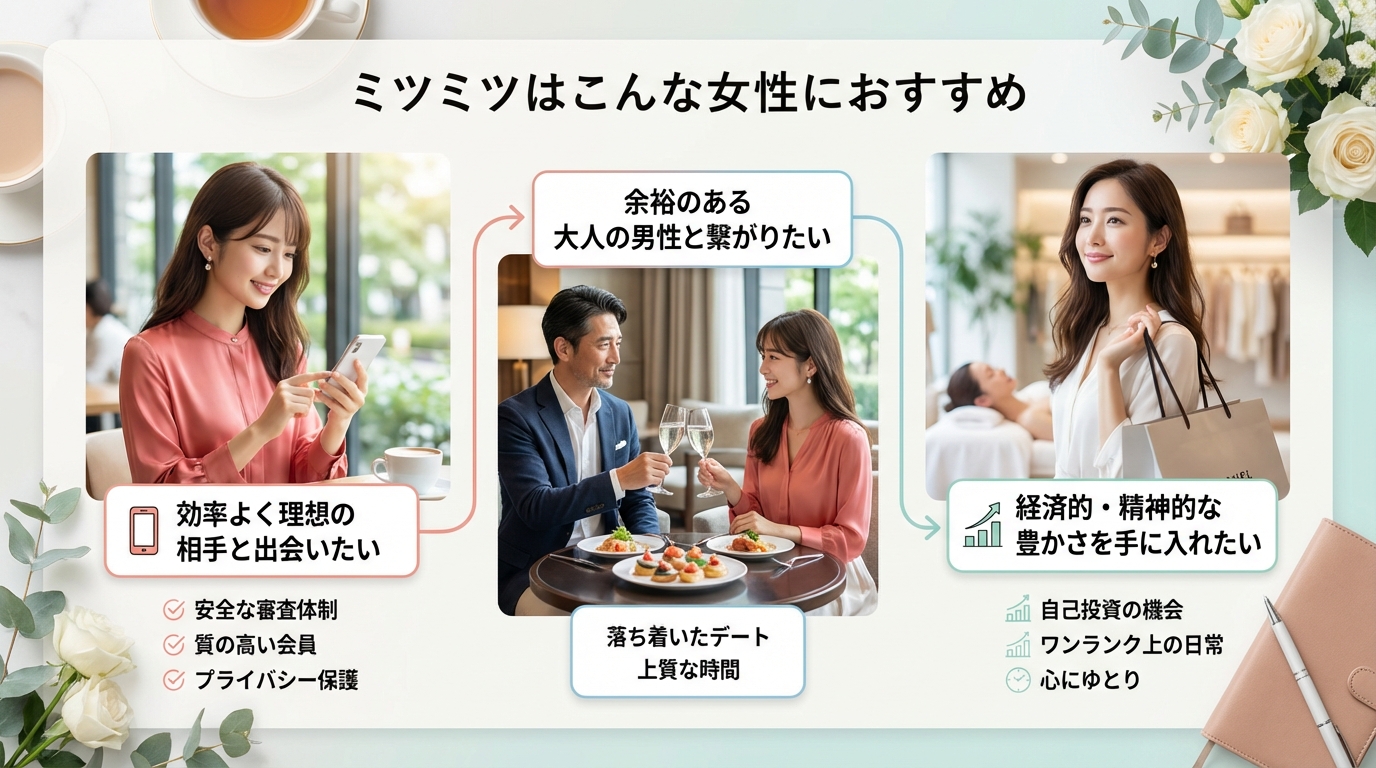 ミツミツはこんな女性におすすめ