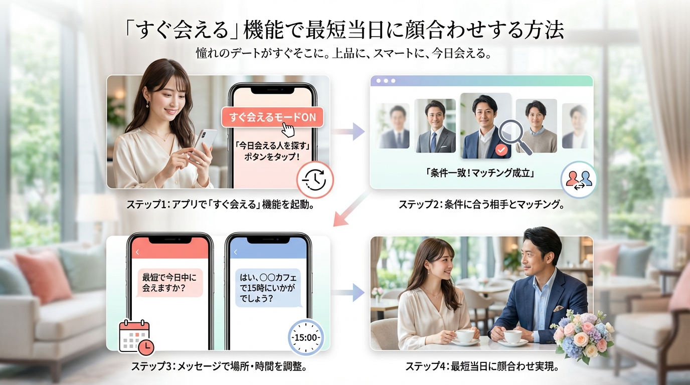 「すぐ会える」機能で最短当日に顔合わせする方法