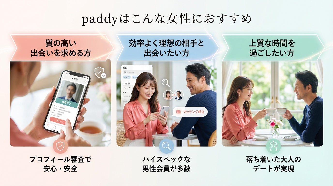 paddyはこんな女性におすすめ