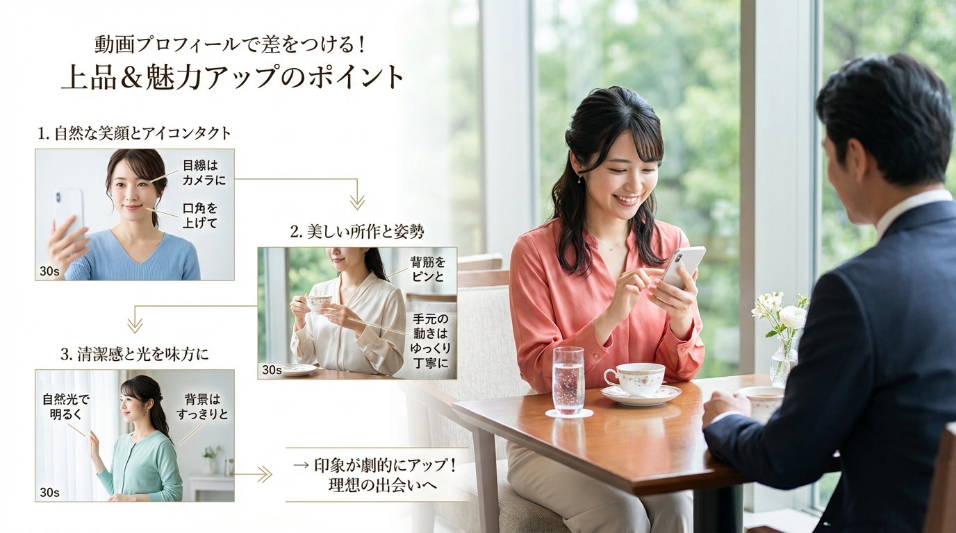 動画プロフィールで他の女性と差をつける方法