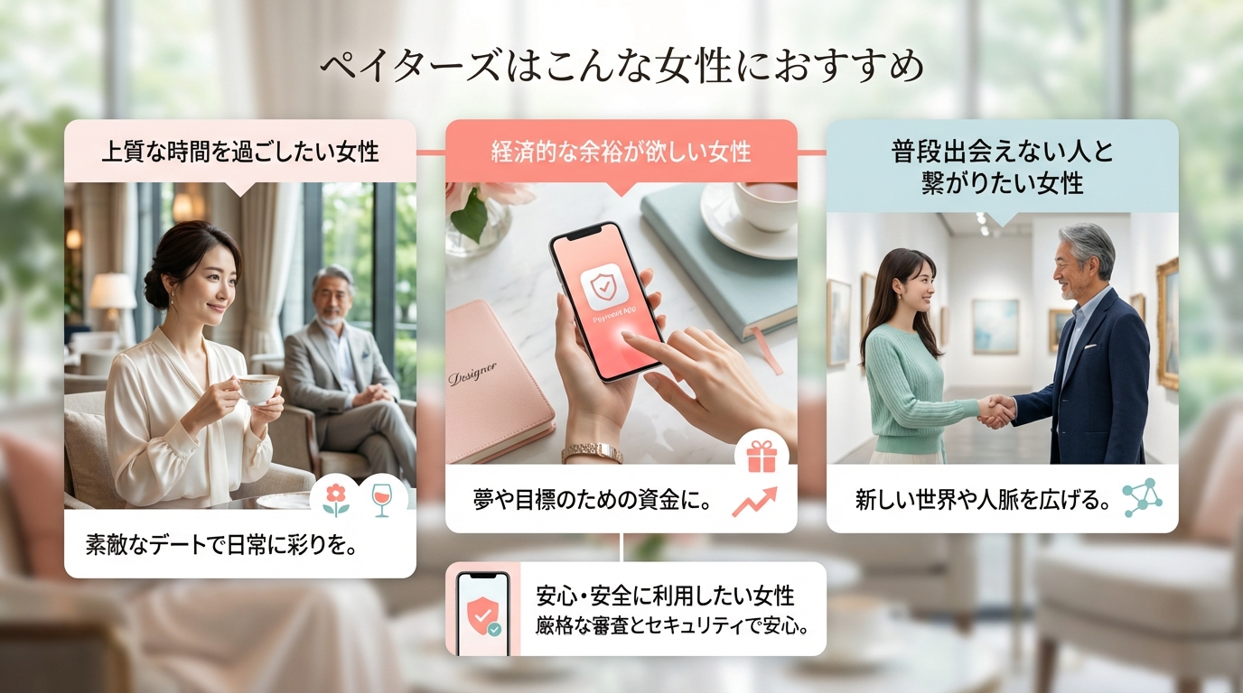 ペイターズはこんな女性におすすめ