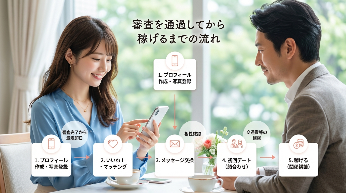 審査を通過してから稼げるまでの流れ