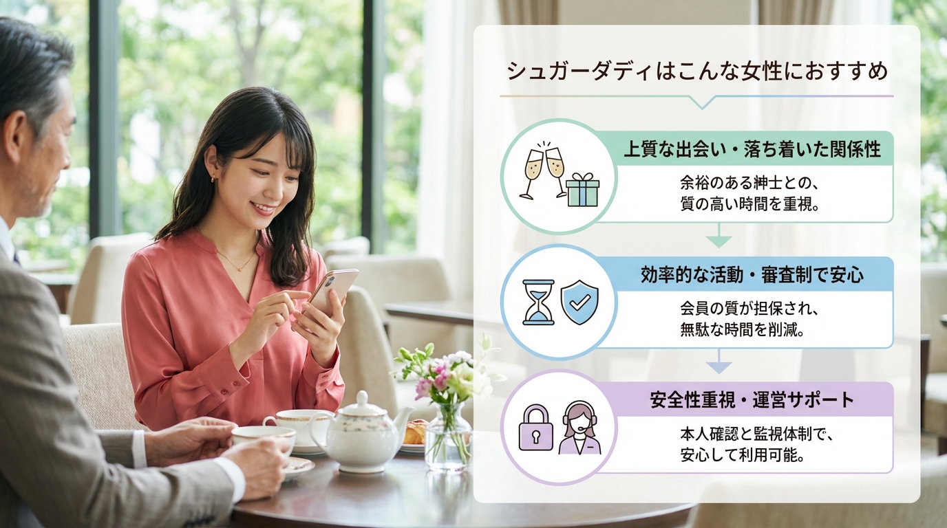 シュガーダディはこんな女性におすすめ