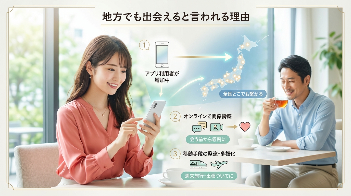 地方でも出会えると言われる理由